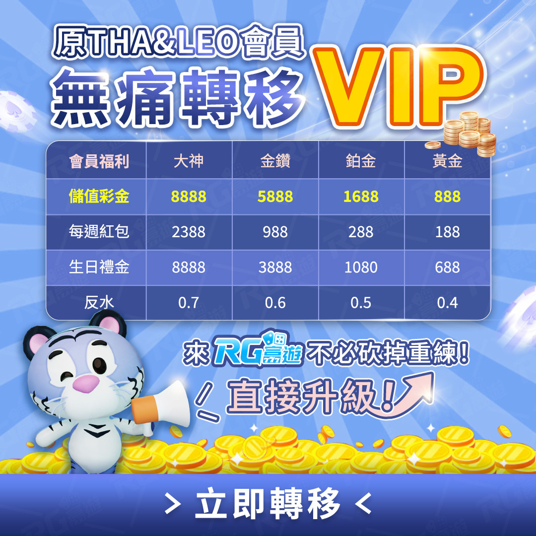 【台灣線上財神娛樂城】九州、LEO、THA會員輕鬆升級，財神娛樂城V